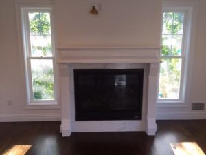 gas fireplace in family room